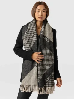 Accessories|Scarves & Hats|Saint and Sofia Saint + Sofia Scarf - Black/Grey