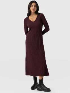 Dresses|Saint and Sofia Sienna Dress - Burgundy
