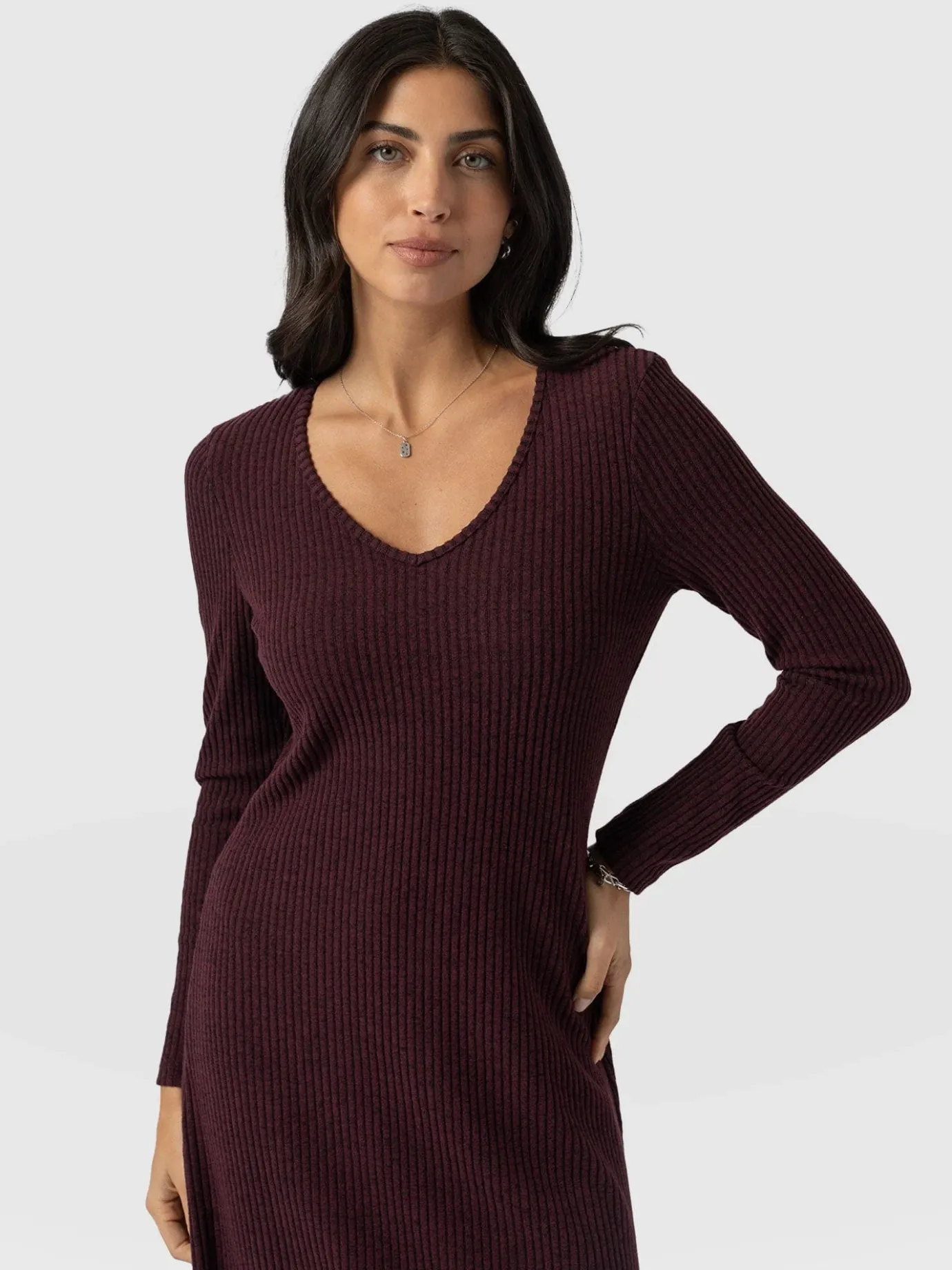 Dresses|Saint and Sofia Sienna Dress - Burgundy