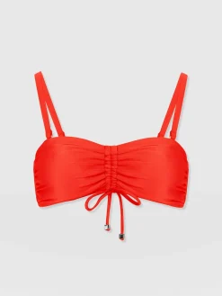 Swimwear|Saint and Sofia Skye Bandeau Bikini Top - Red
