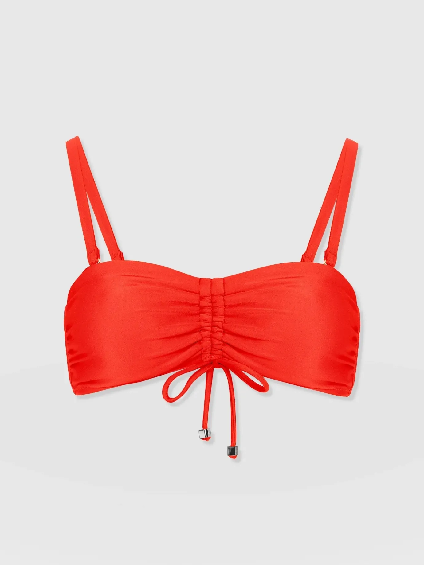 Swimwear|Saint and Sofia Skye Bandeau Bikini Top - Red