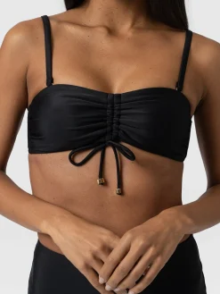 Swimwear|Saint and Sofia Skye Bandeau Bikini Top - Black