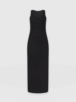 Dresses|Saint and Sofia Sleeveless Rib Dress - Black