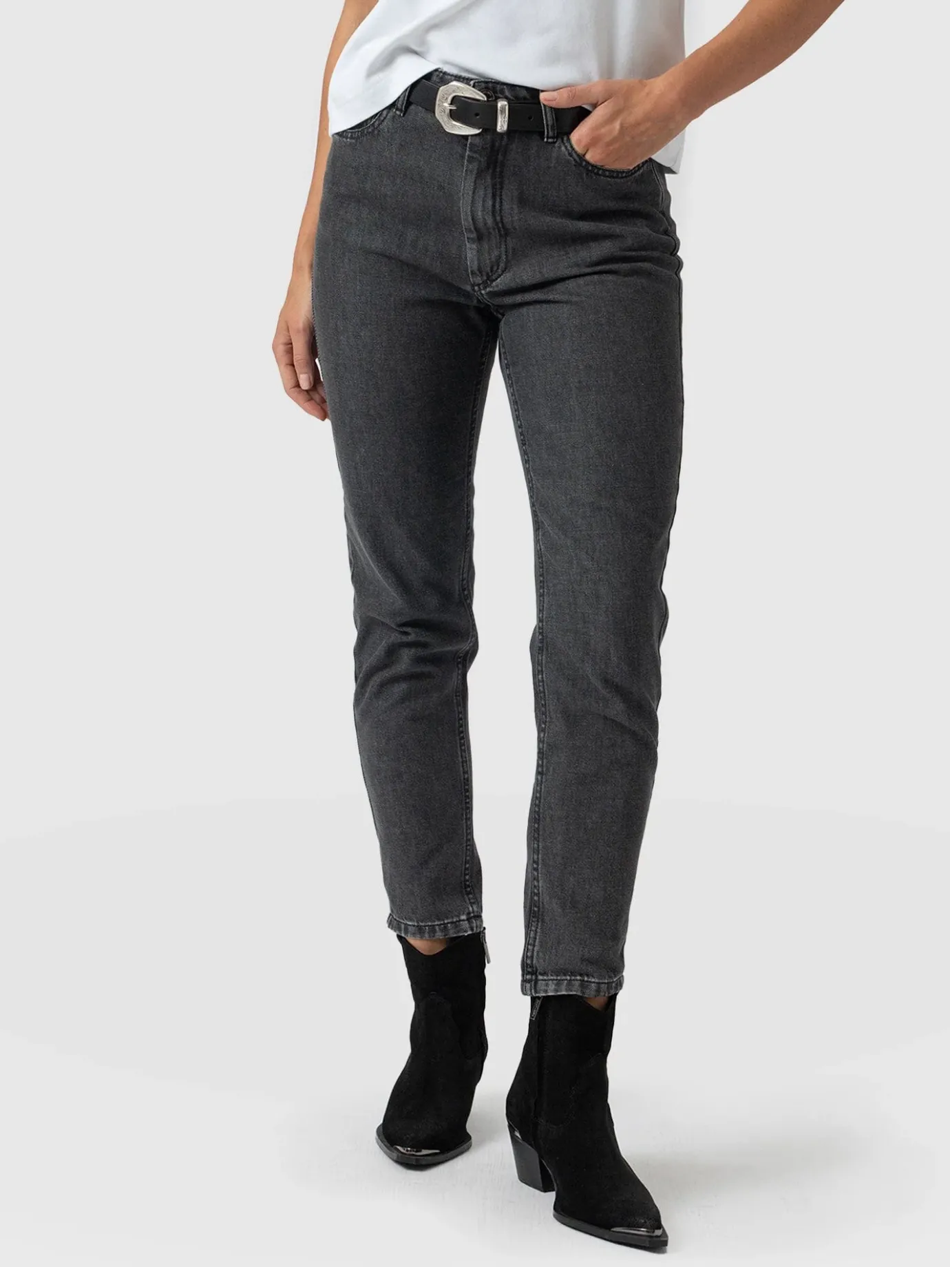 Denim & Jeans|Saint and Sofia Slim Mom Jeans - Black