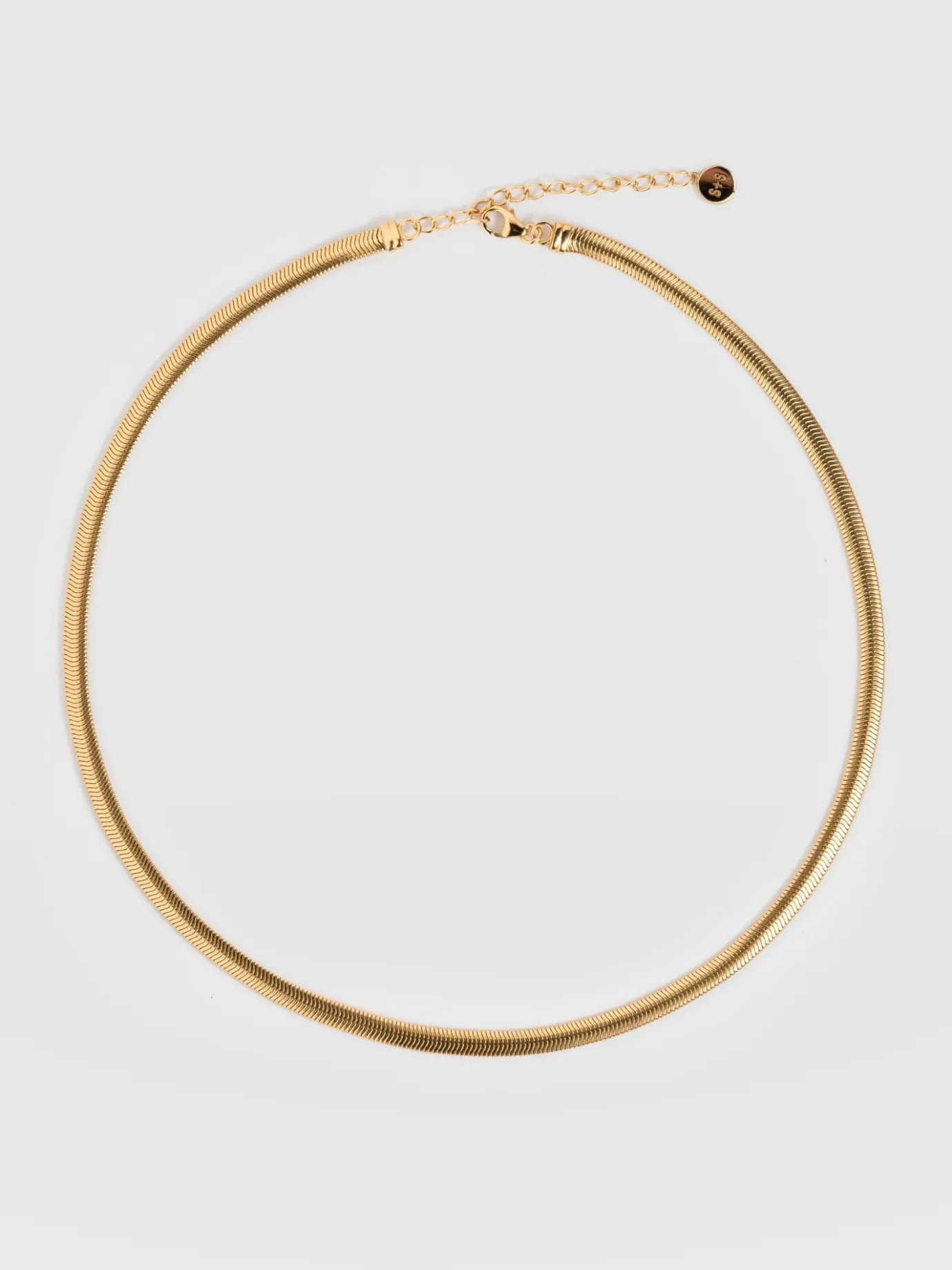Gold Jewelry|Jewelry|Saint and Sofia Snake Chain Necklace- Gold