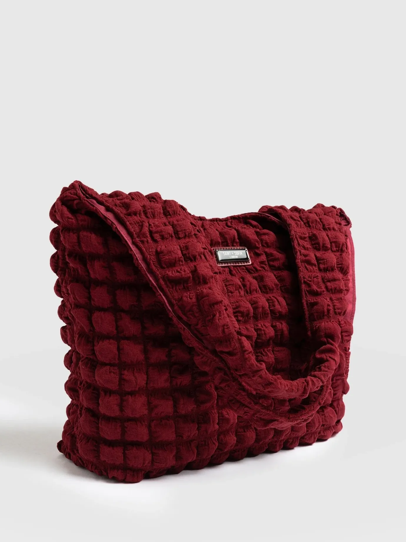 Shoulder Bags|Tote Bags|Saint and Sofia Soho Shoulder Tote Bag - Burgundy