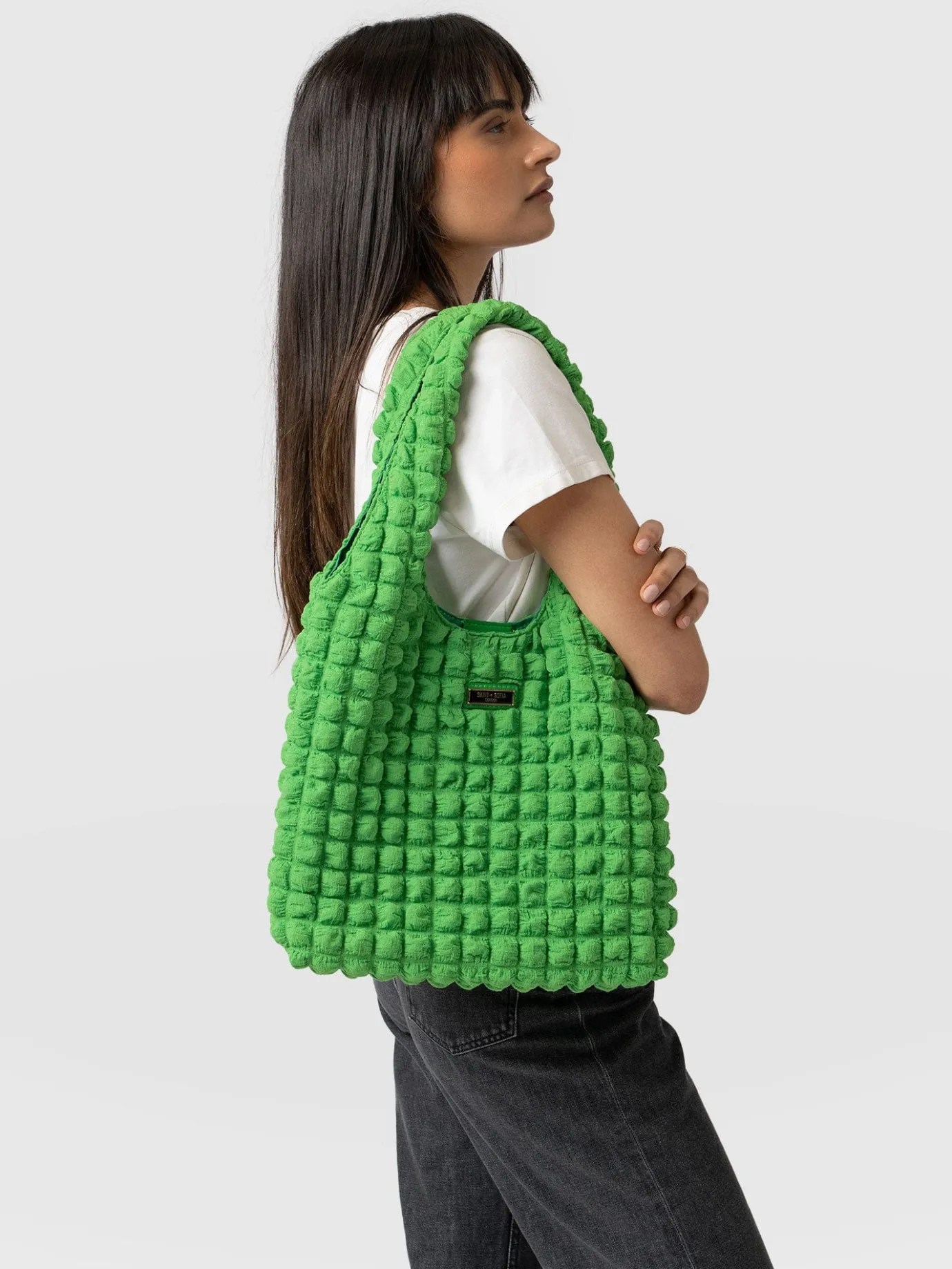 Shoulder Bags|Tote Bags|Saint and Sofia Soho Shoulder Tote Bag - Green