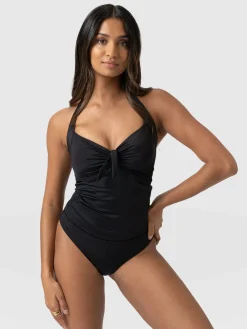 Swimwear|Saint and Sofia Sol Tankini Top - Black