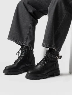 Boots|Shoes|Saint and Sofia Southbank Studded Boot - Black