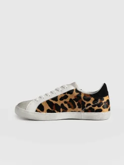 Sneakers|Shoes|Saint and Sofia Spitalfields Sneaker - Leopard/ Star