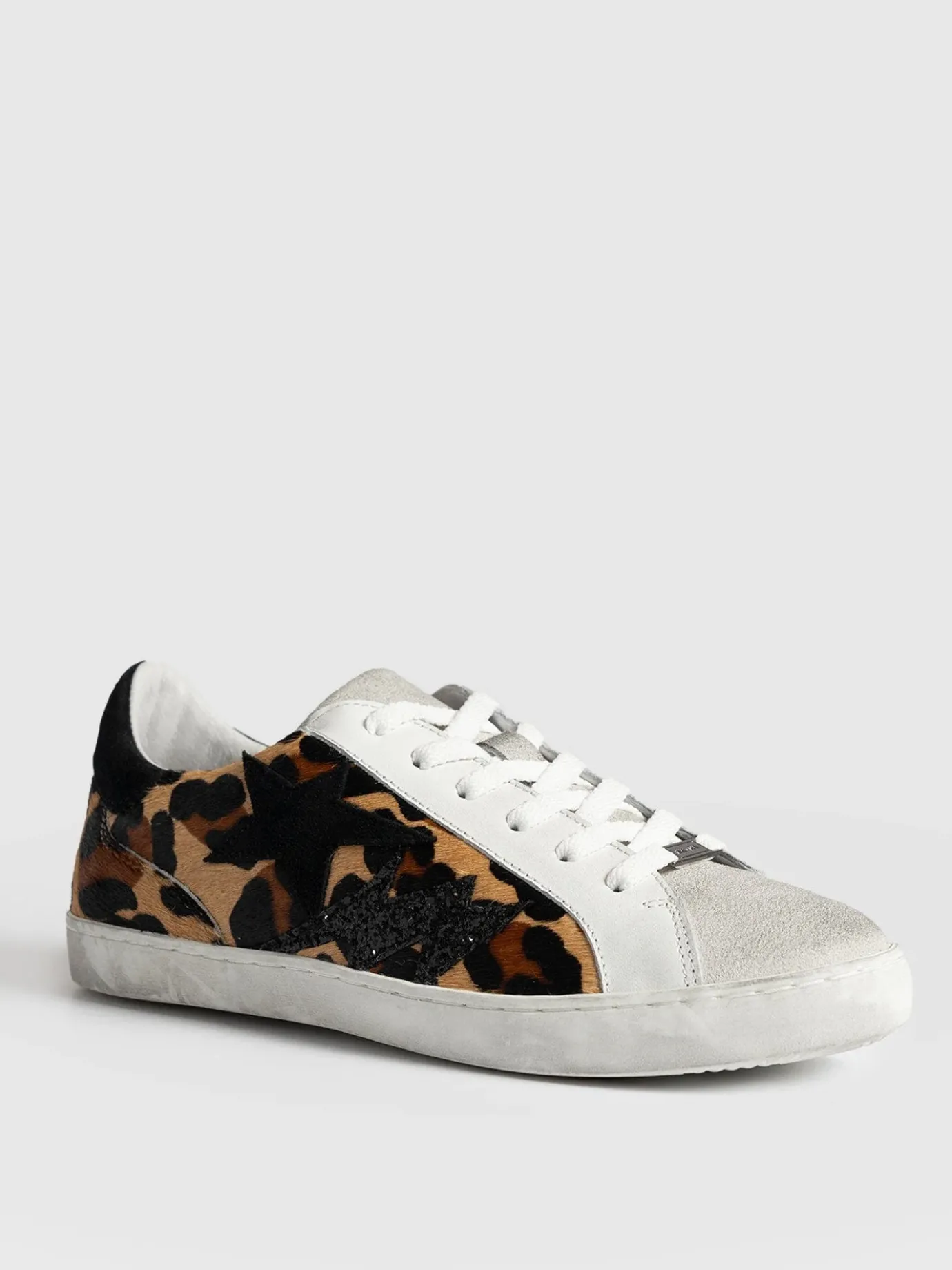 Sneakers|Shoes|Saint and Sofia Spitalfields Sneaker - Leopard/ Star
