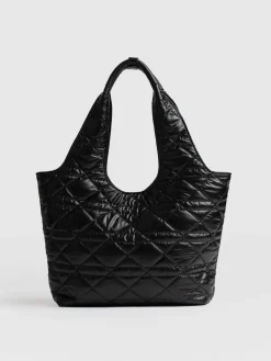 Shoulder Bags|Tote Bags|Saint and Sofia Stella Shoulder Tote Bag - Gloss Black