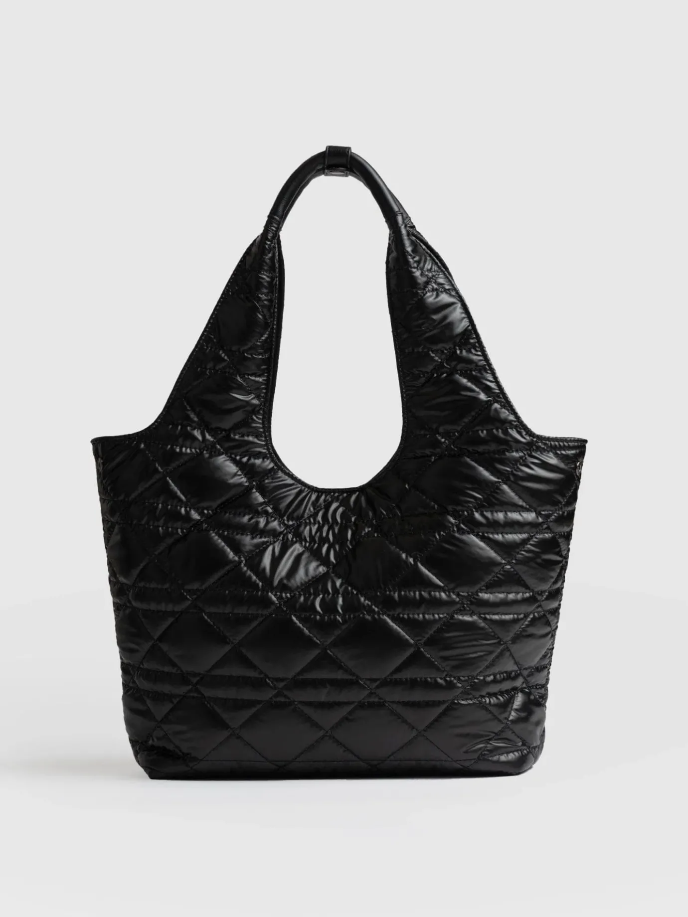 Shoulder Bags|Tote Bags|Saint and Sofia Stella Shoulder Tote Bag - Gloss Black