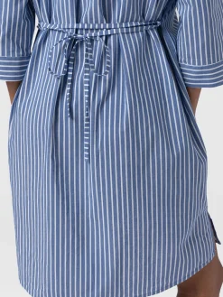 Dresses|Saint and Sofia Stevie Shirt Dress - Blue Stripe