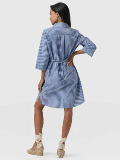 Dresses|Saint and Sofia Stevie Shirt Dress - Blue Stripe