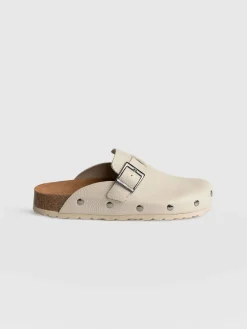 Clogs & Slides|Shoes|Saint and Sofia Studded Clogs - Cream