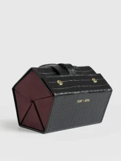 Accessories|Leather|Saint and Sofia Sunglasses Multi Case - Black Croc