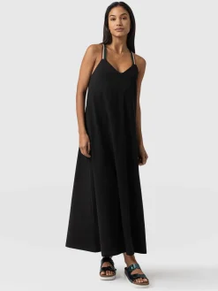 Dresses|Saint and Sofia Sunset Dress Black - Red Lurex