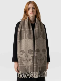 Scarves & Hats|Saint and Sofia Sutton Skull Scarf - Beige