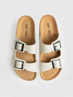 Sandals|Clogs & Slides|Saint and Sofia Sutton Slide - Cream Studded