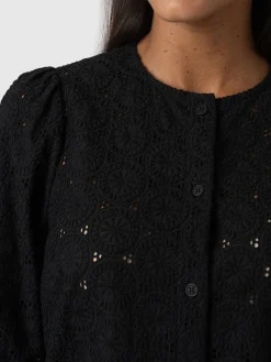 Blouses & Shirts|Saint and Sofia Tabitha Blouse - Black Broderie