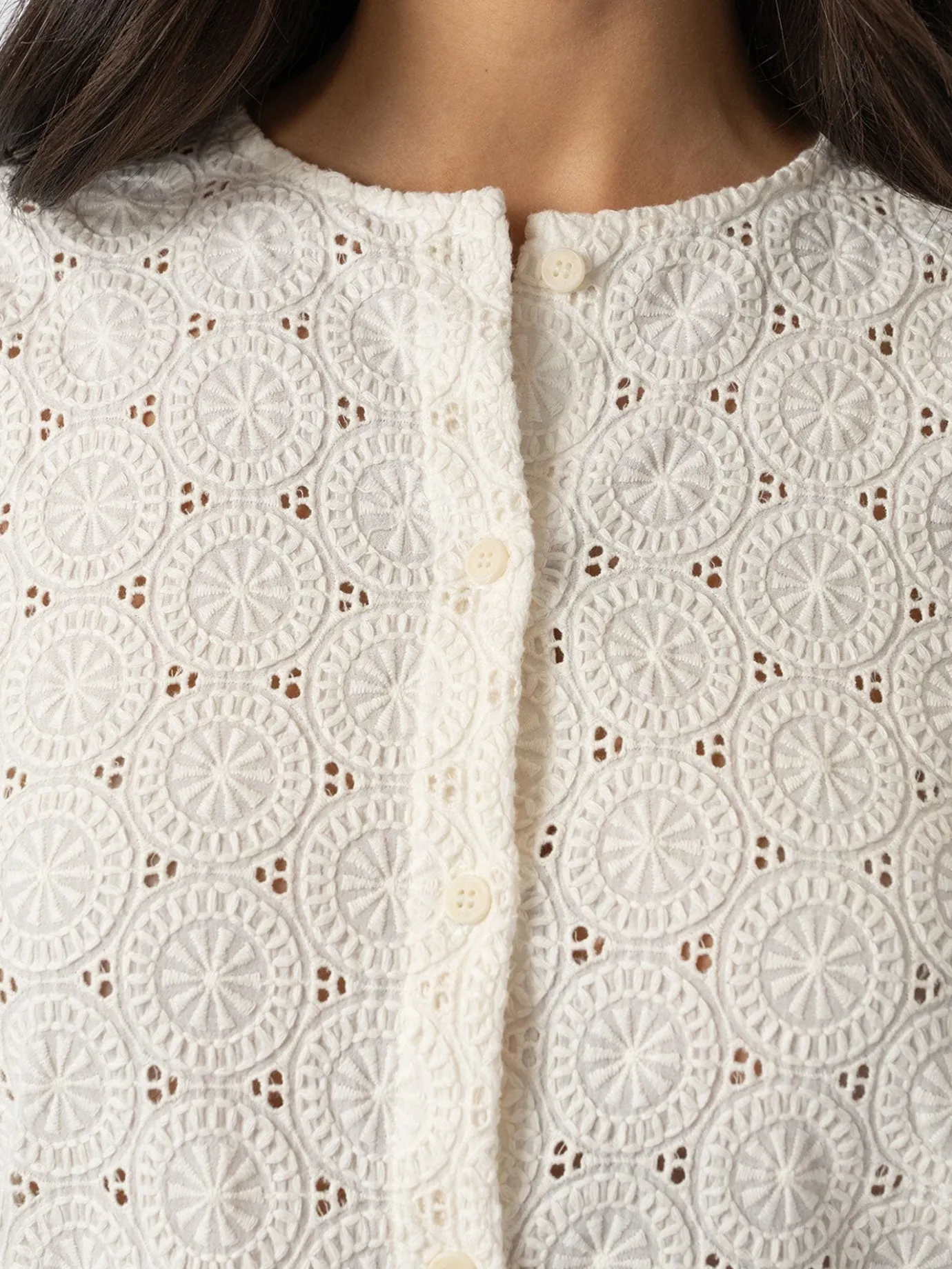Blouses & Shirts|Saint and Sofia Tabitha Blouse - Cream Broderie