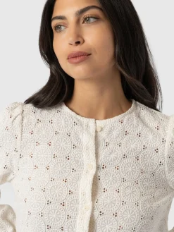 Blouses & Shirts|Saint and Sofia Tabitha Blouse - Cream Broderie