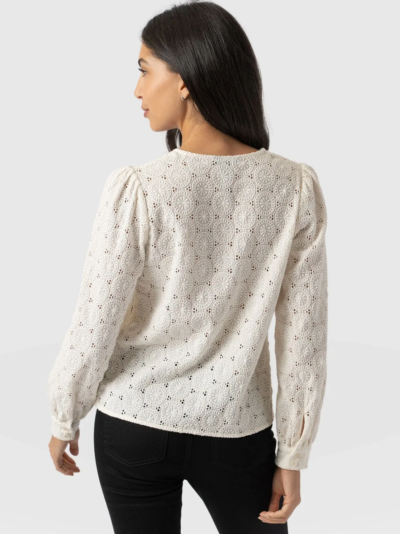 Blouses & Shirts|Saint and Sofia Tabitha Blouse - Cream Broderie
