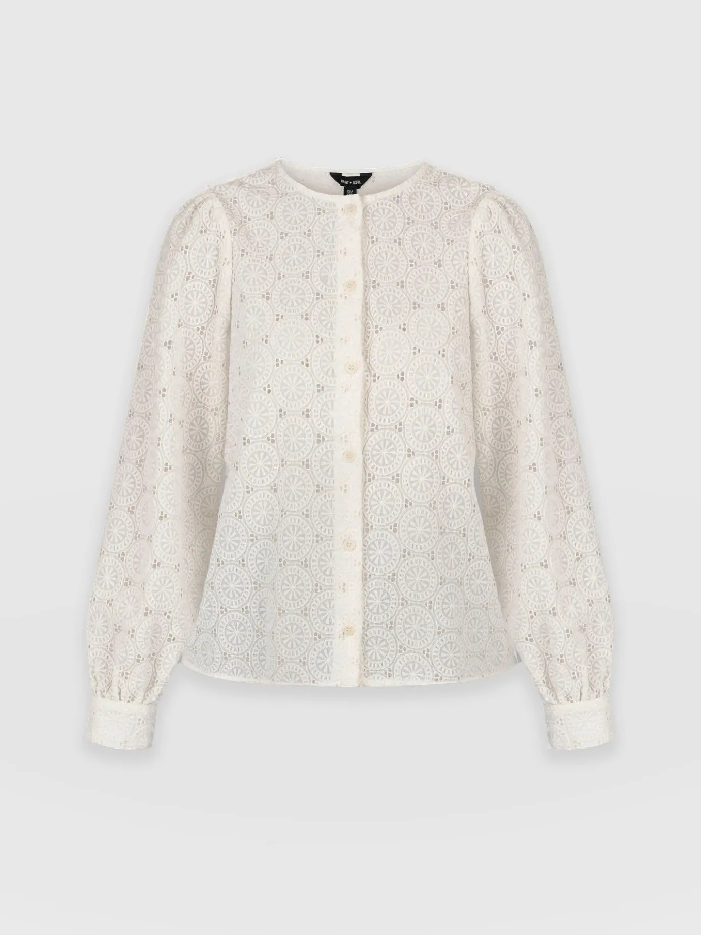 Blouses & Shirts|Saint and Sofia Tabitha Blouse - Cream Broderie