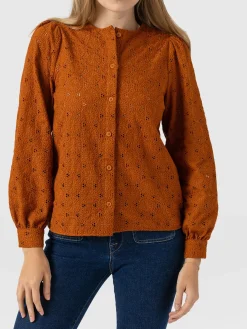 Blouses & Shirts|Saint and Sofia Tabitha Blouse - Tan