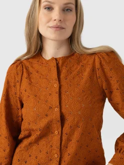 Blouses & Shirts|Saint and Sofia Tabitha Blouse - Tan