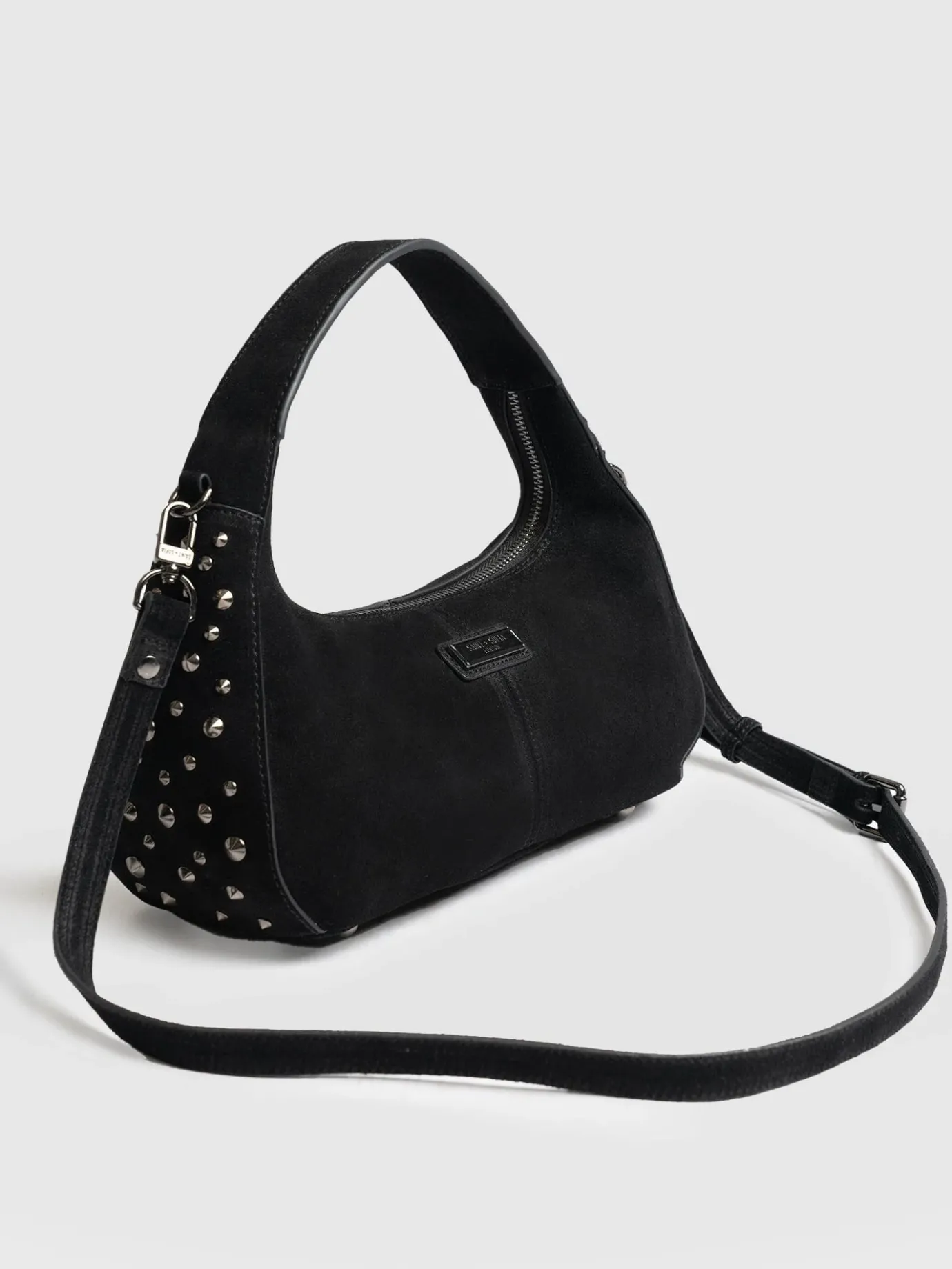 Leather Bags|Bags|Saint and Sofia Taylor Hobo Handbag - Black