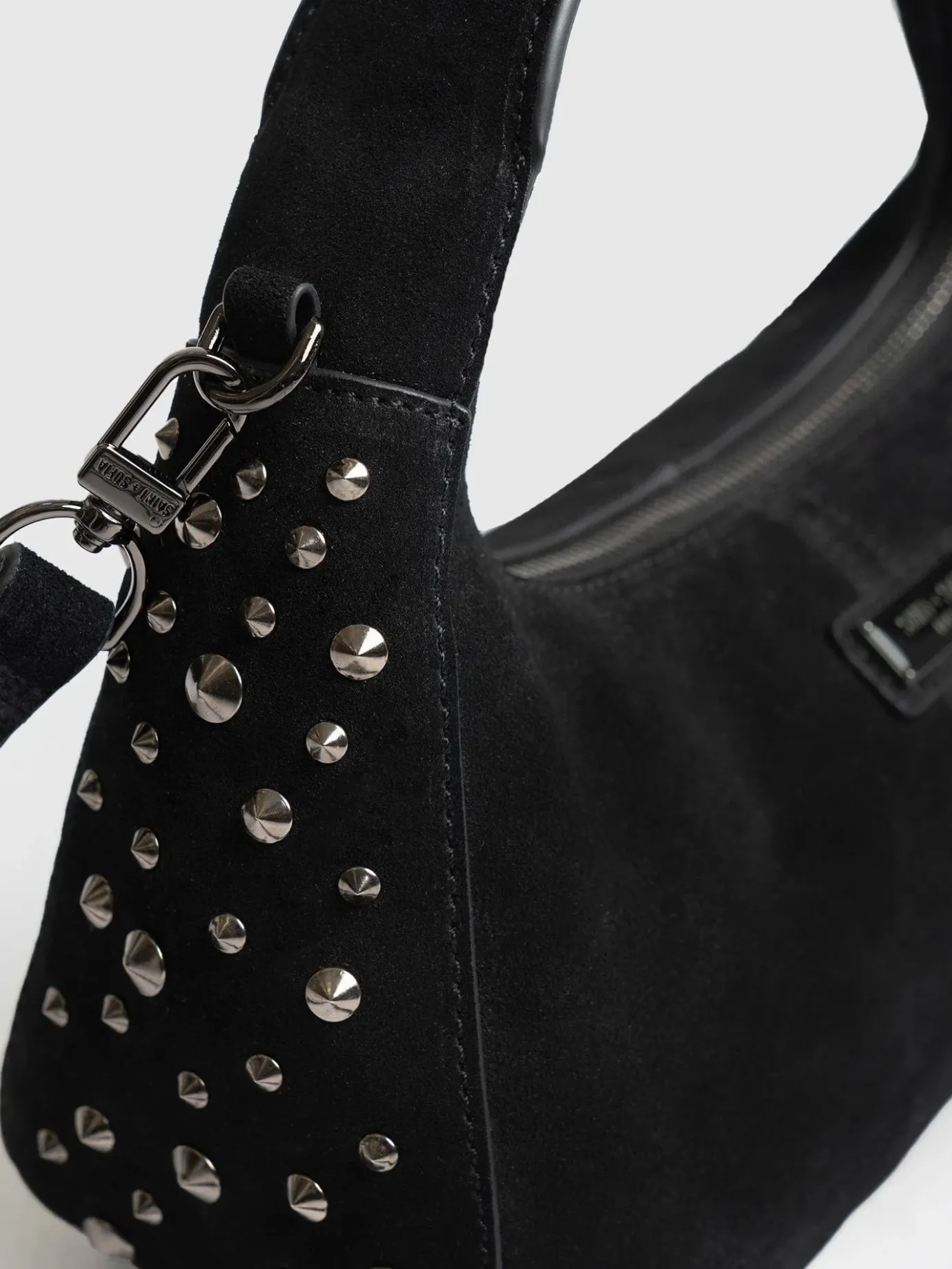 Leather Bags|Bags|Saint and Sofia Taylor Hobo Handbag - Black