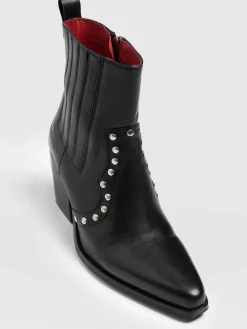 Boots|Shoes|Saint and Sofia Texas Studded Boot - Black