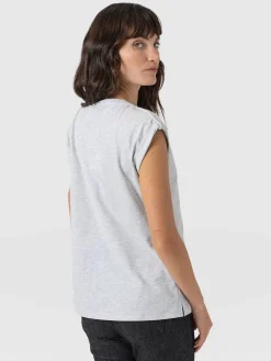 T-shirts & Tanks|Saint and Sofia Turn Up Tee - Grey Rock N Roll