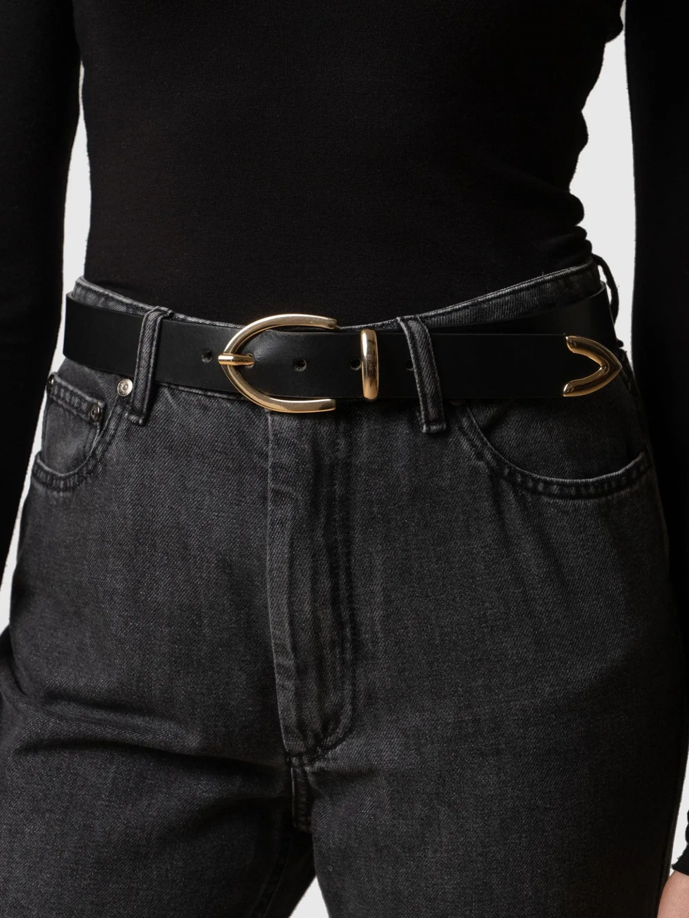 Leather Belts|Accessories|Saint and Sofia Victory Belt - Black