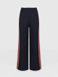 Pants|Saint and Sofia Victory Straight Leg Pant - Navy/Red Stripe