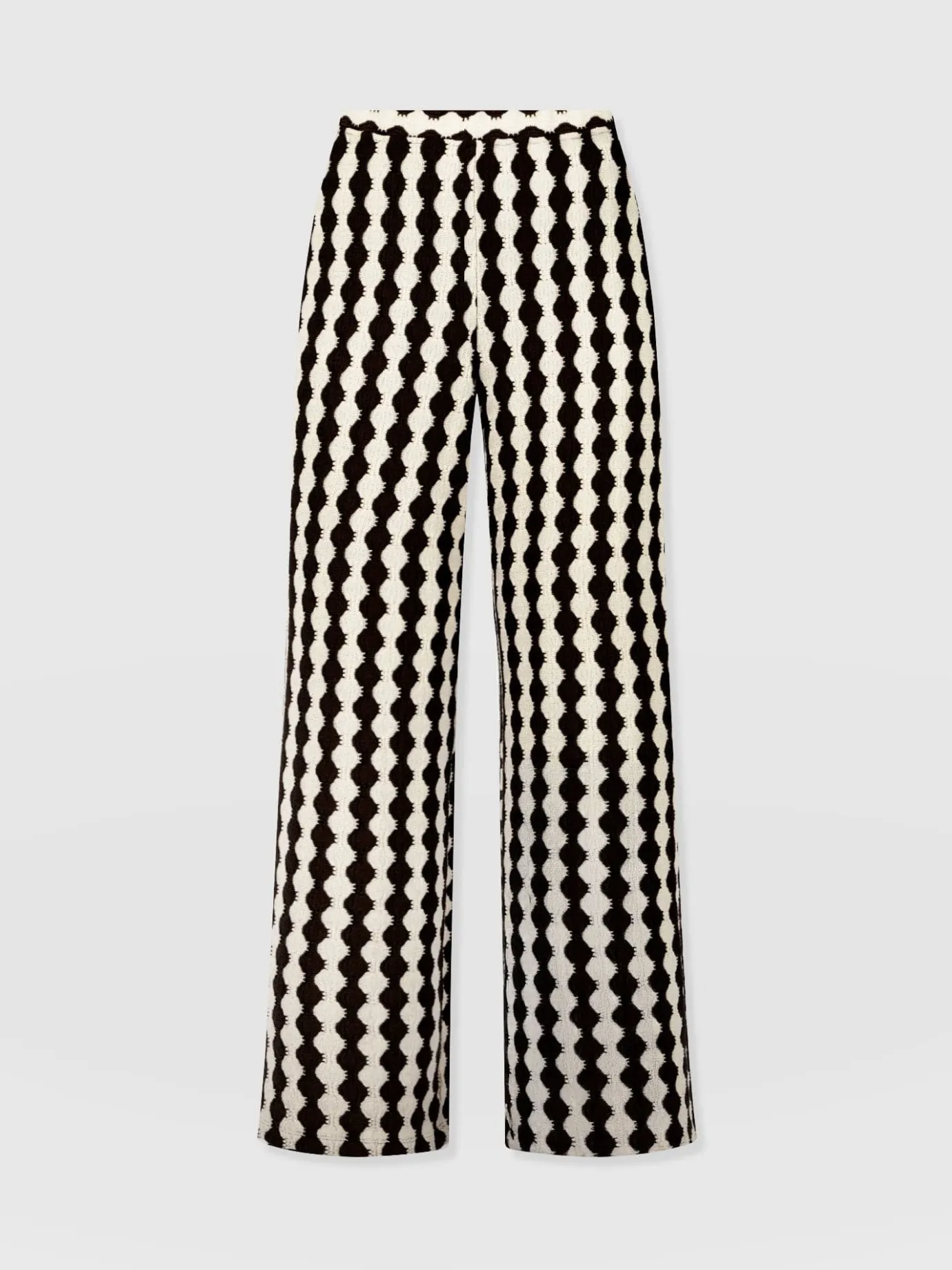 Pants|Saint and Sofia Victory Wide Leg Pant - Black/Cream