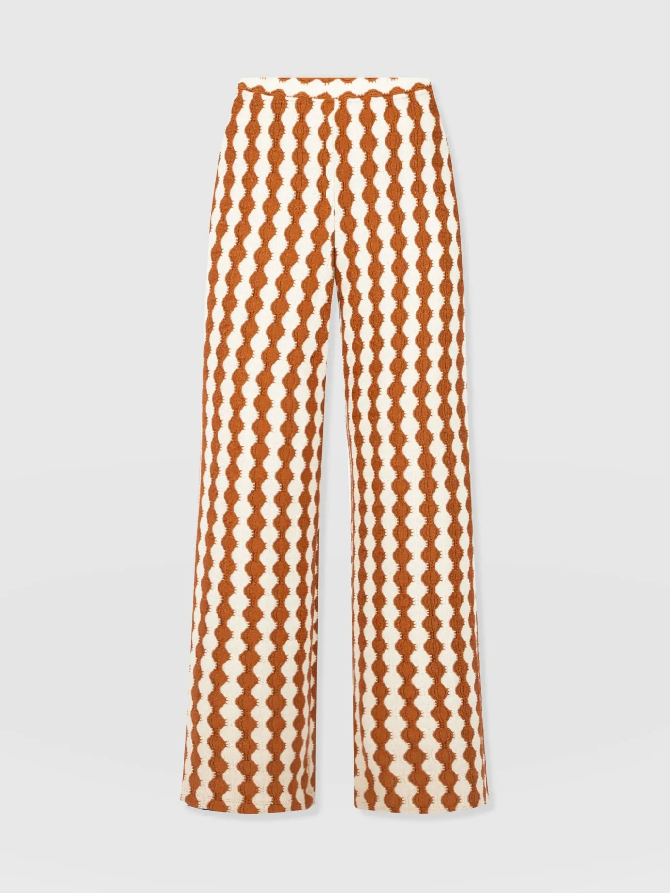 Pants|Saint and Sofia Victory Wide Leg Pant - Brown/Cream