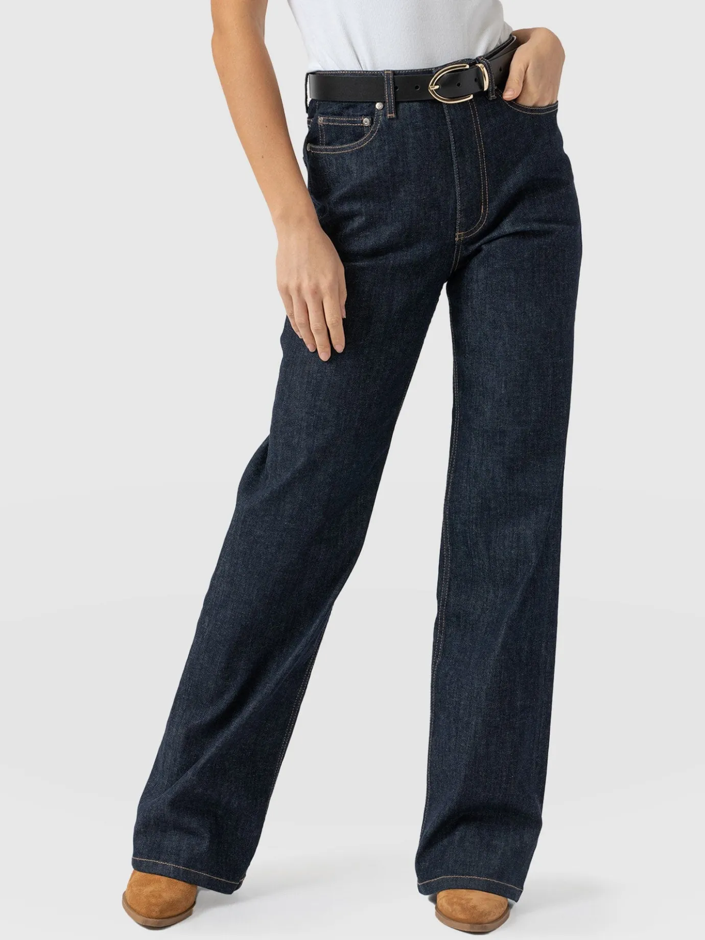 Denim & Jeans|Pants|Saint and Sofia Wide Leg Jeans - Indigo Blue