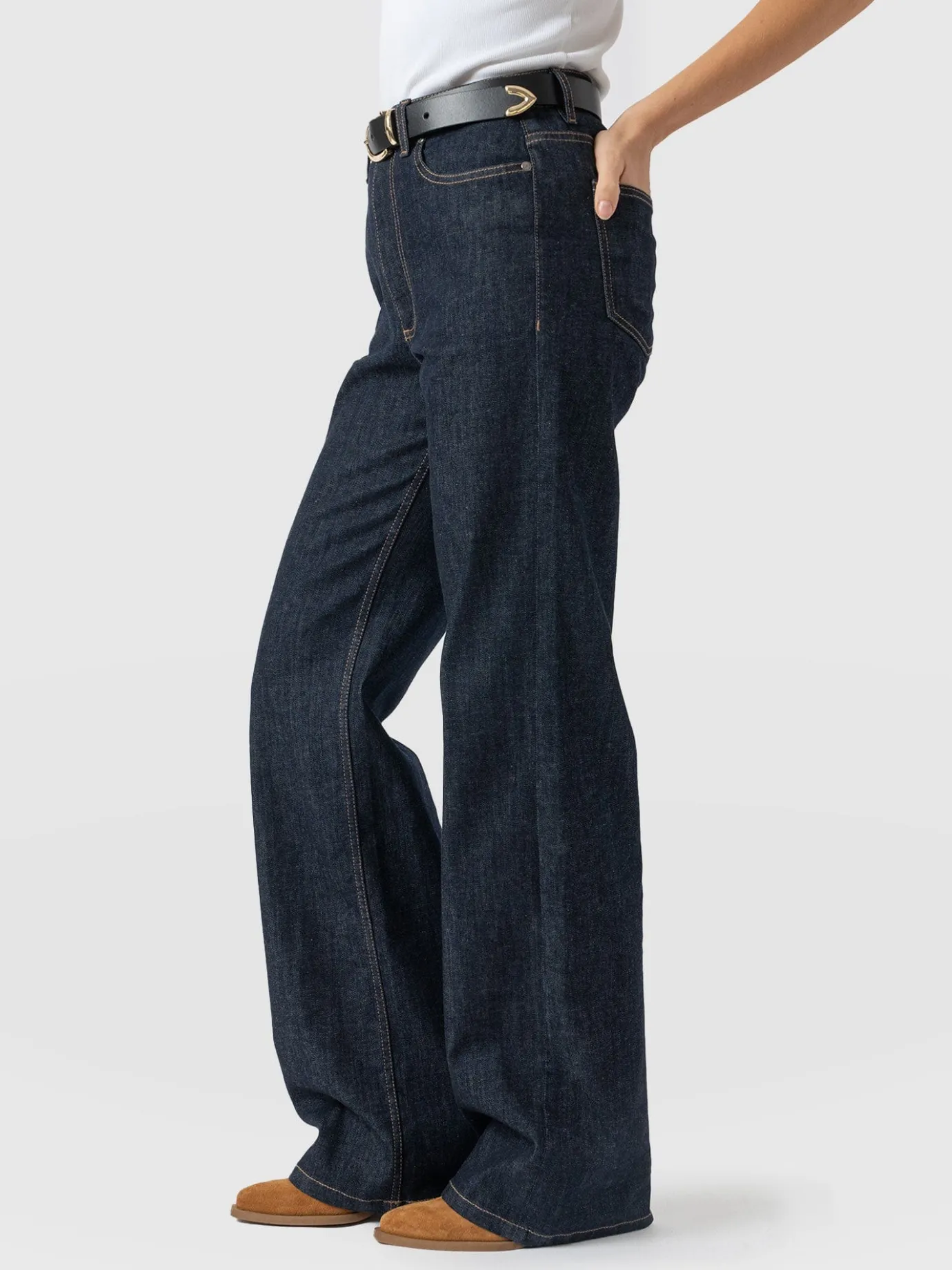 Denim & Jeans|Pants|Saint and Sofia Wide Leg Jeans - Indigo Blue