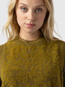 Knitwear|Saint and Sofia Wren Sleeveless Knit - Olive